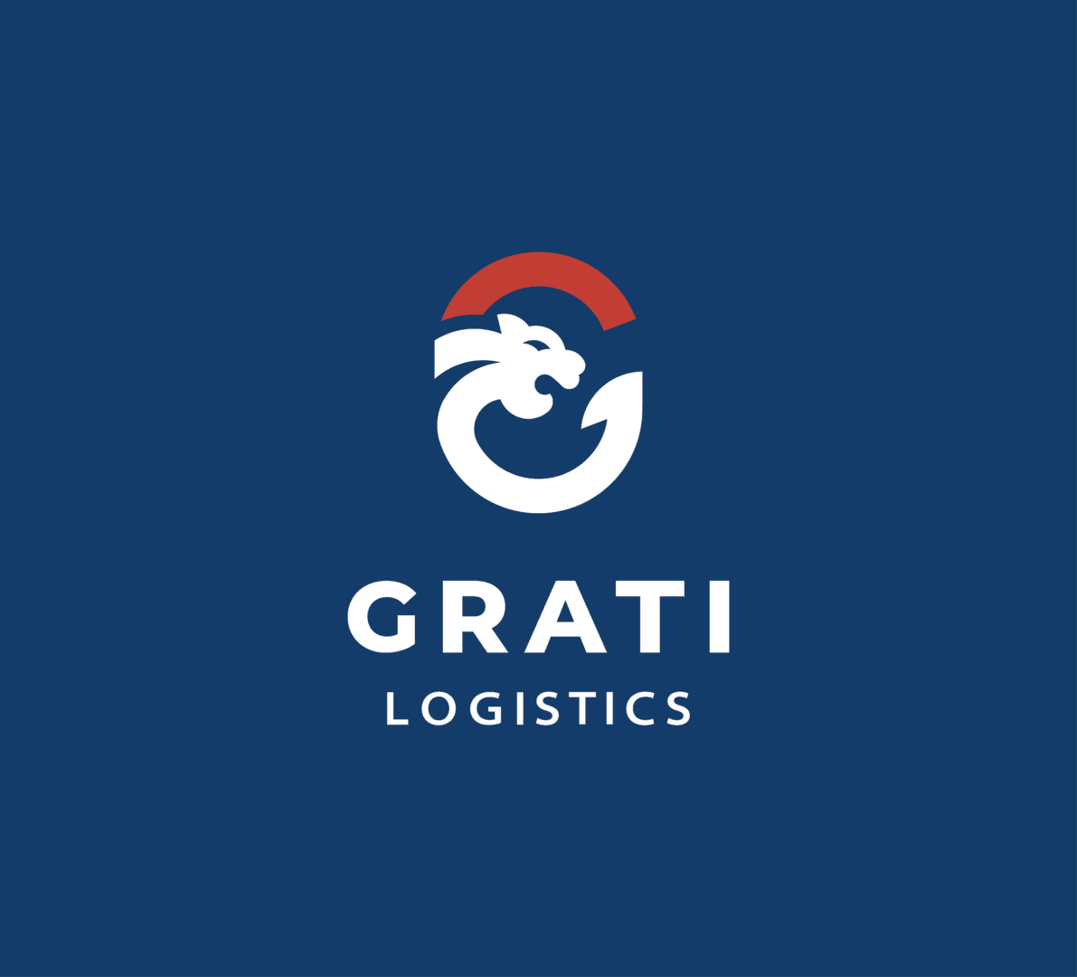 A blue background with the words " grati logistics ".